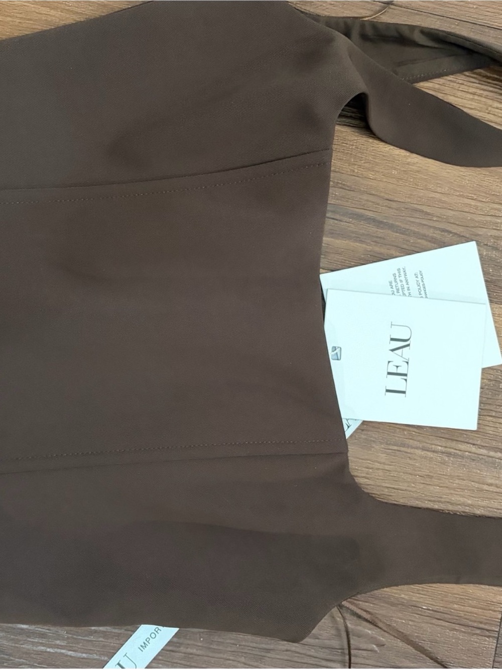 Square-Neck Brown Maxi Dress with Wide Straps - Picture 5 of 8